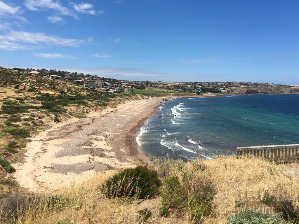 Hallett Cove Beach at the southern end of the trail