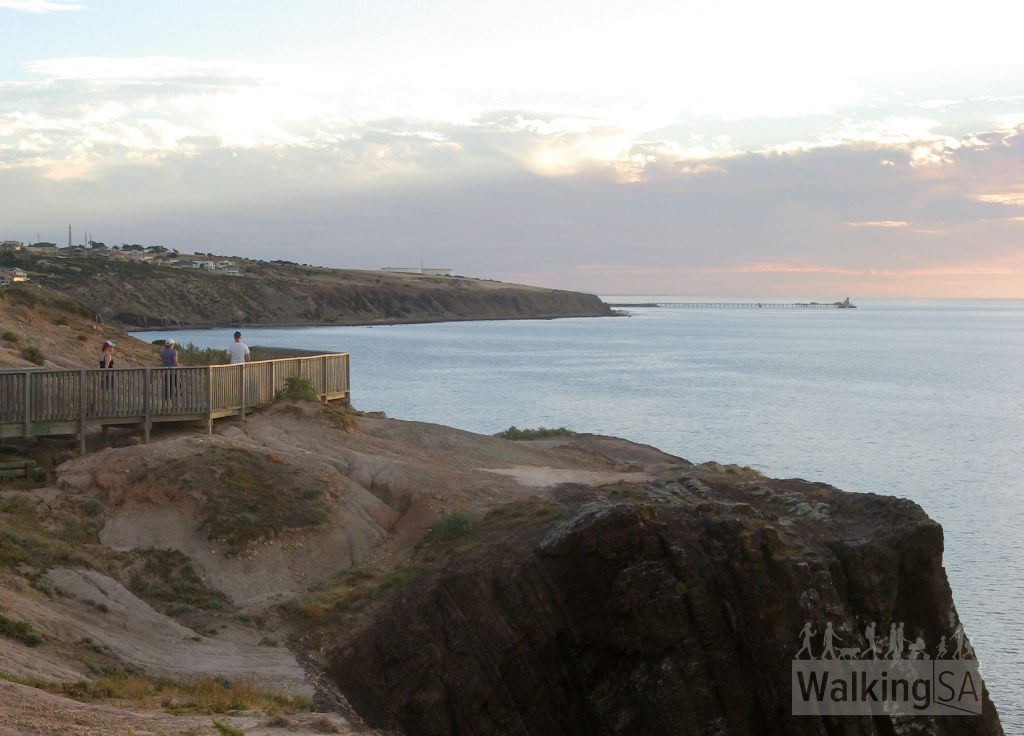 The Hallett Cove boardwalk looking north toward Marino Rocks